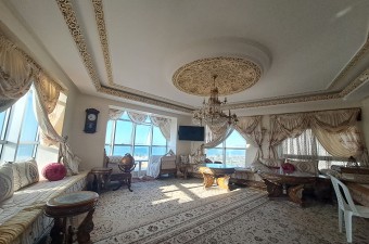 A luxurious apartment with stunning views of the Bay of Tangier.
